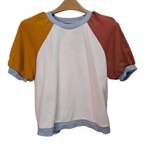 Short sleeve sweater shirt Size Small Madewell Puff-Sleeve